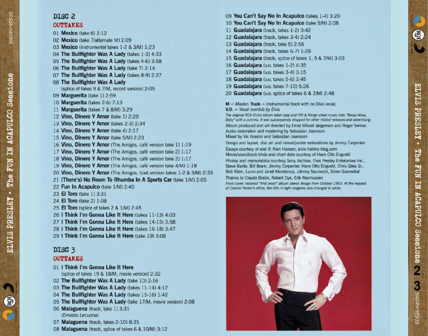 Elvis Presley The Fun In Acapulco Sessions : Back3